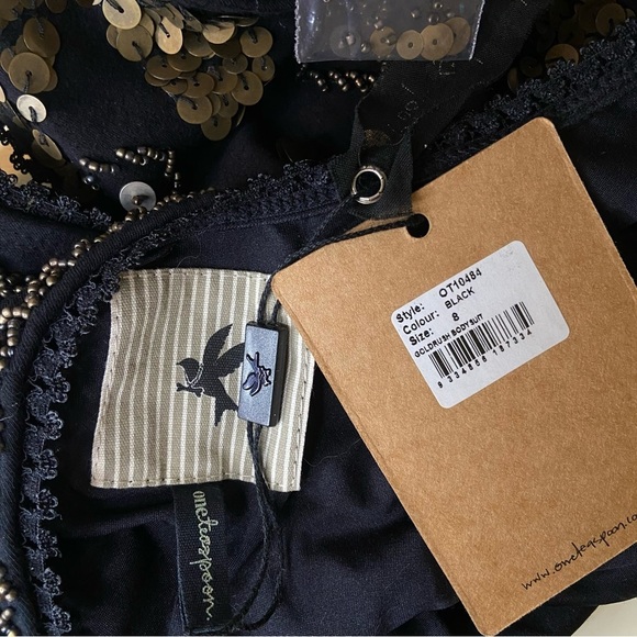 ONE TEASPOON Goldrush Sequin Beaded Open Back Bodysuit - Picture 6 of 10